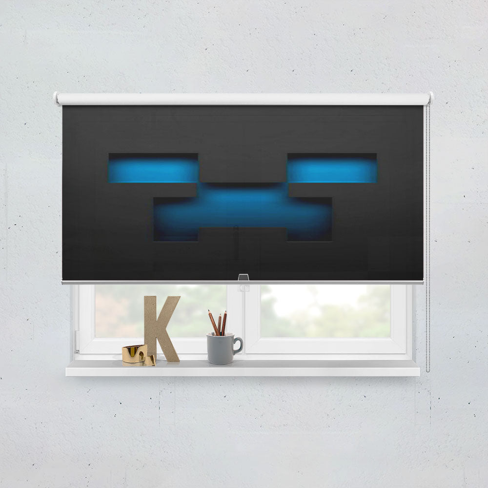 Minecraft Blue Creeper Window Roller Blinds Shades