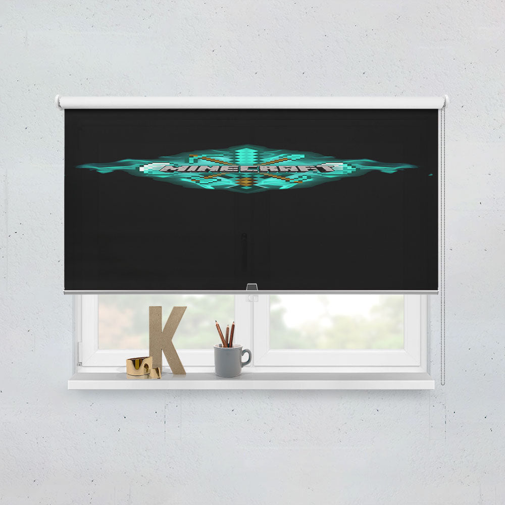 Minecraft Diamond Tools Window Roller Blinds Shades