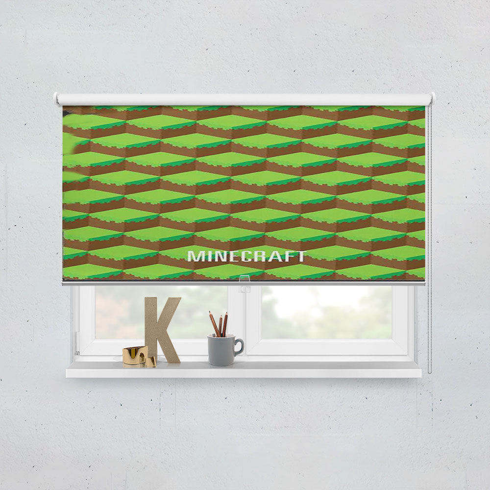 Minecraft Land Window Roller Blinds Shades