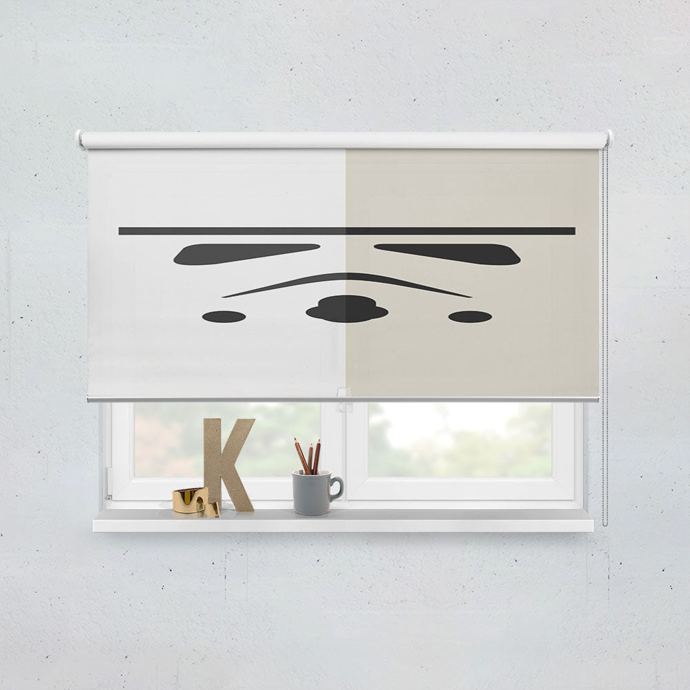 Minimalist Star Wars Stormtrooper Helmet Window Roller Blinds Shades