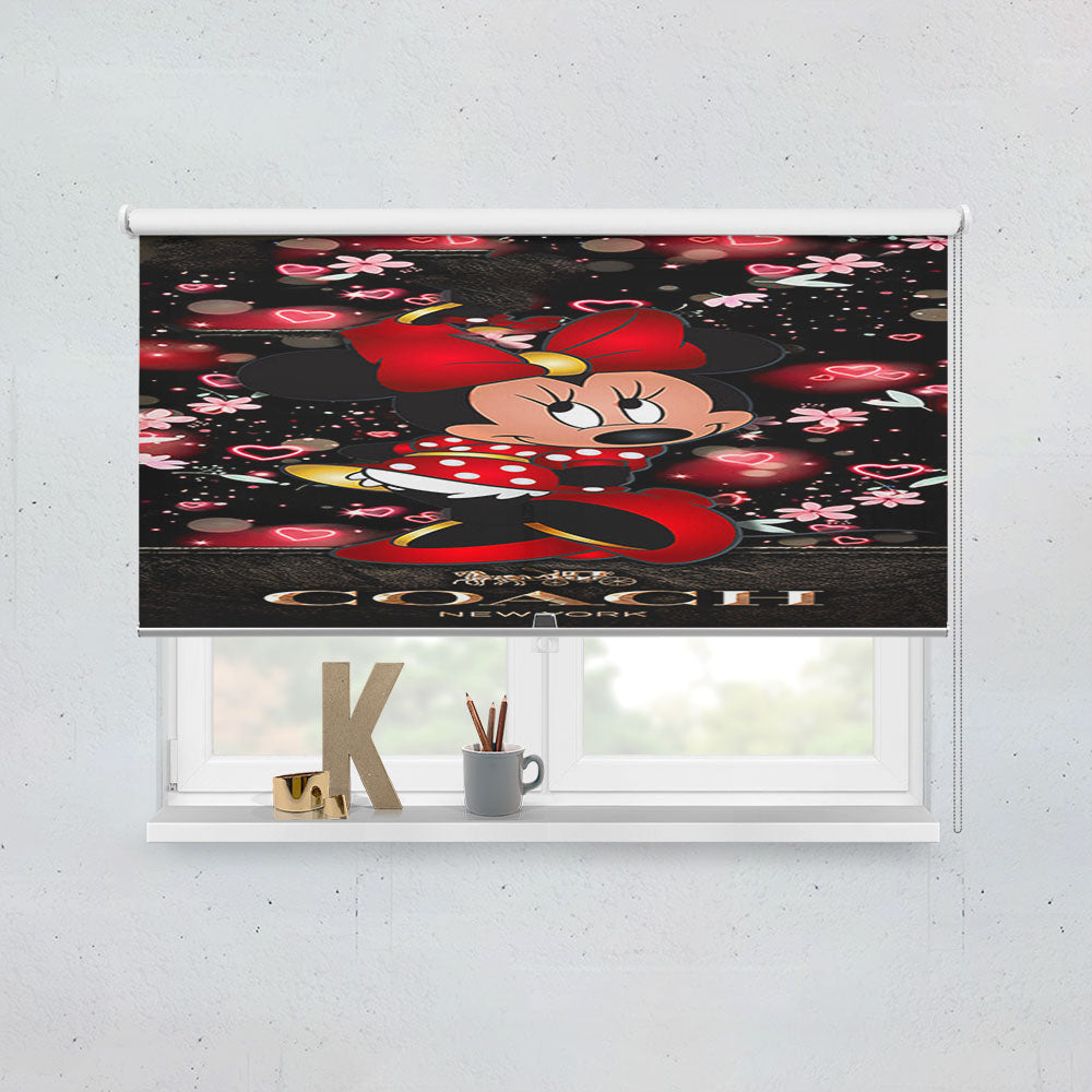 Minnie Mouse Coach Flowers New Window Roller Blinds Shades