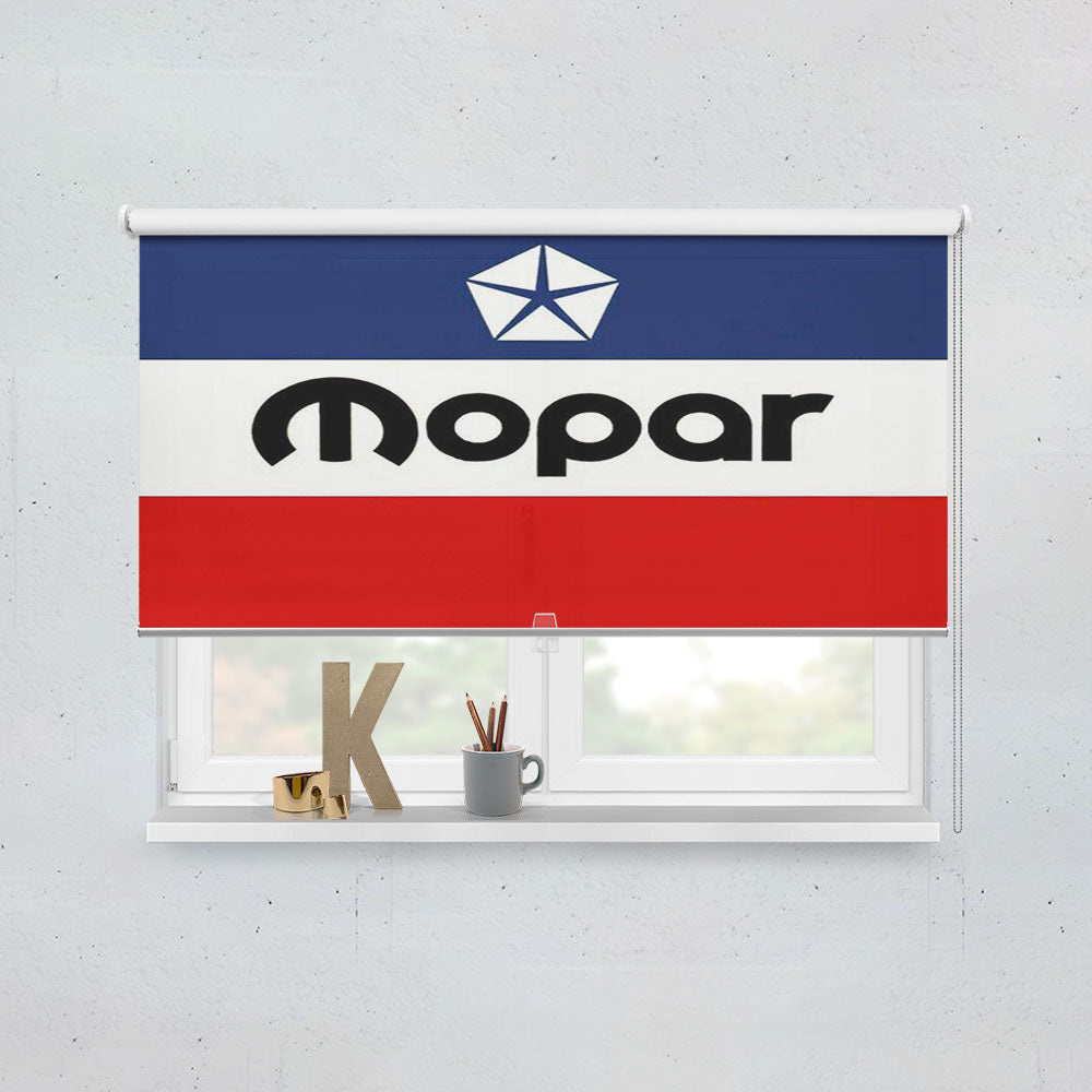 Mopar Flag Logo Window Roller Blinds Shades