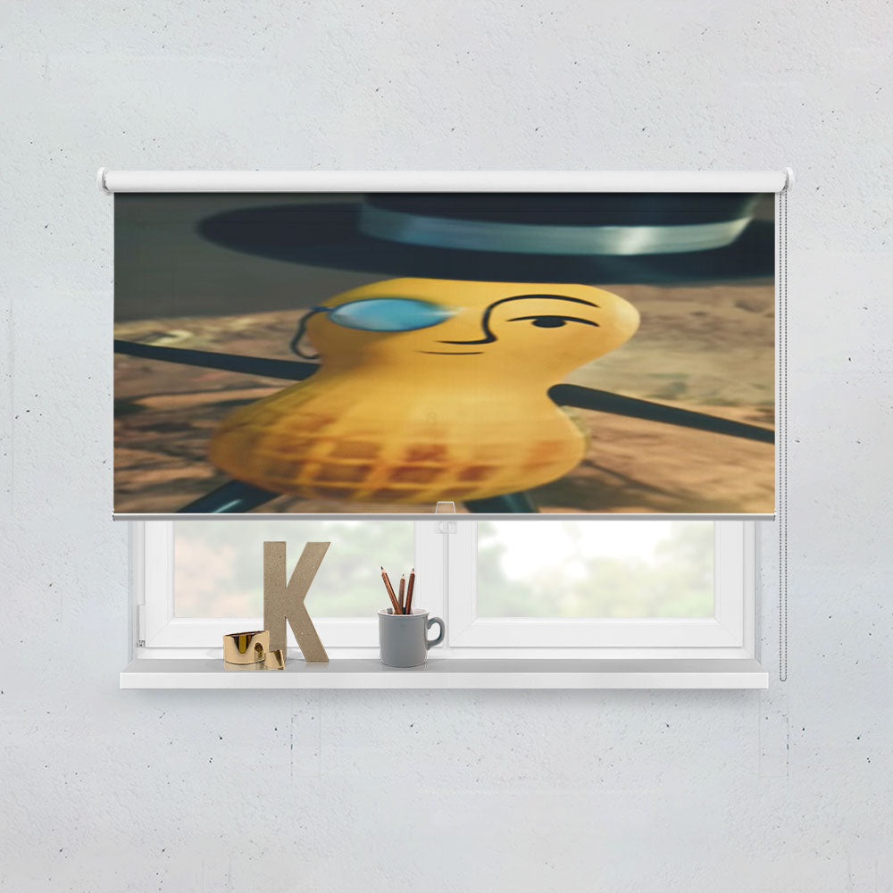 Mr Peanut Cartoon Falling Window Roller Blinds Shades