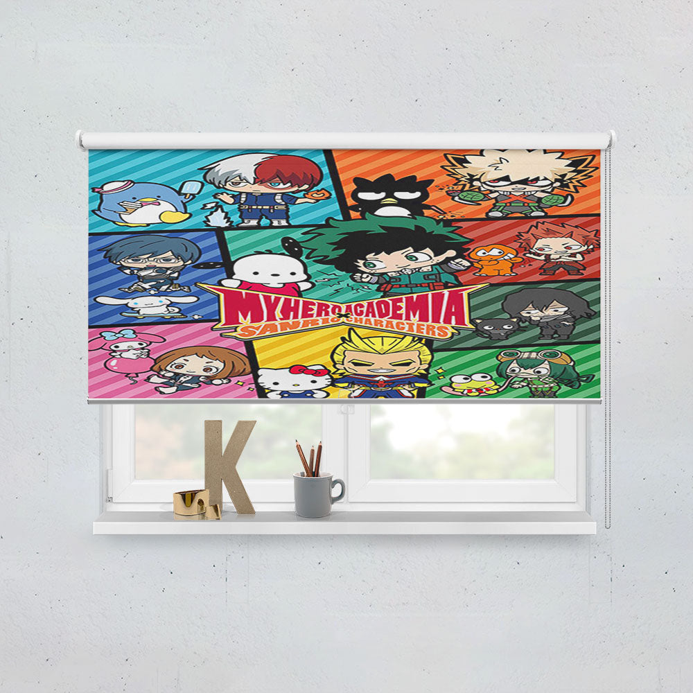 My Hero Academia X Cute Pokemon Window Roller Blinds Shades