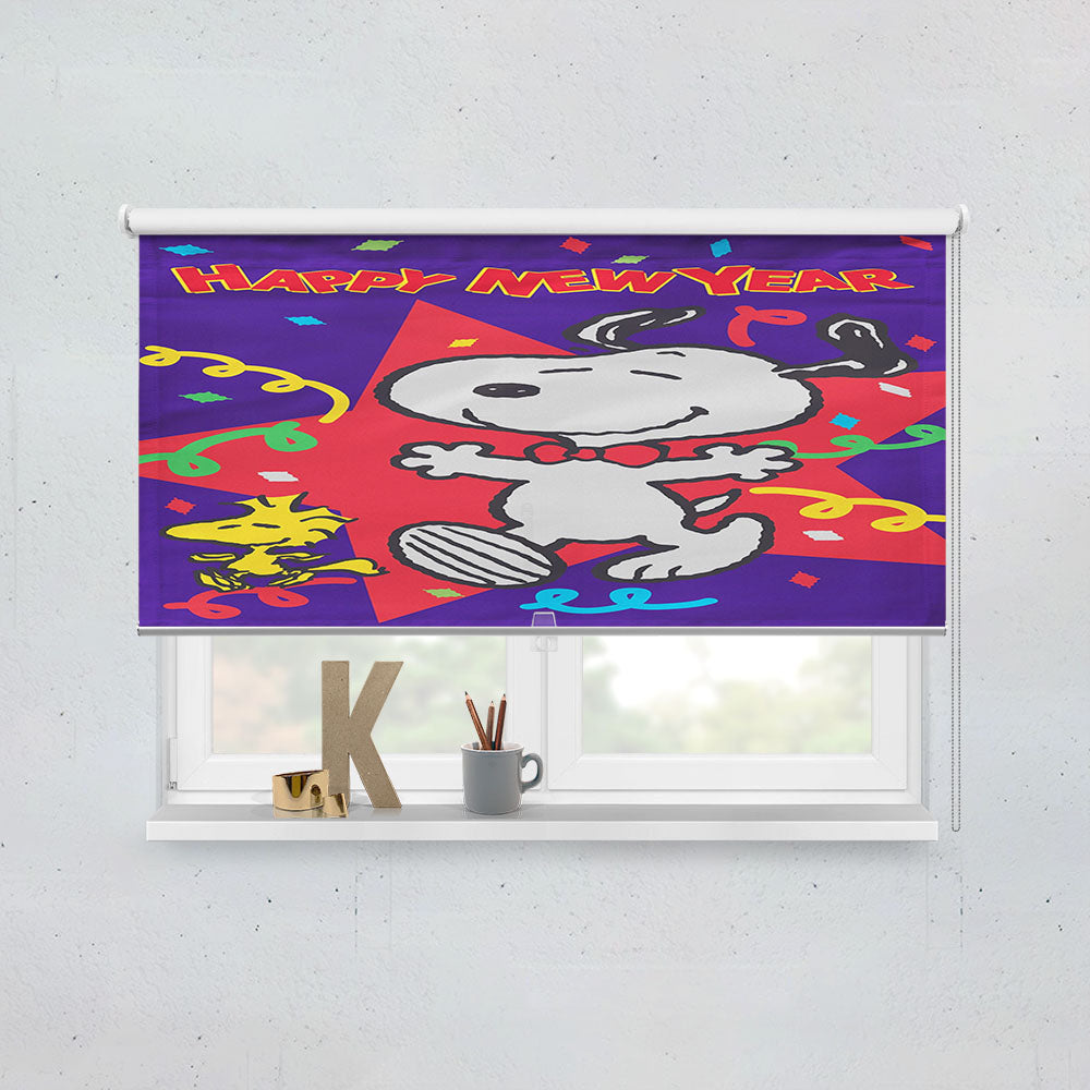 New Years Snoopy Window Roller Blinds Shades