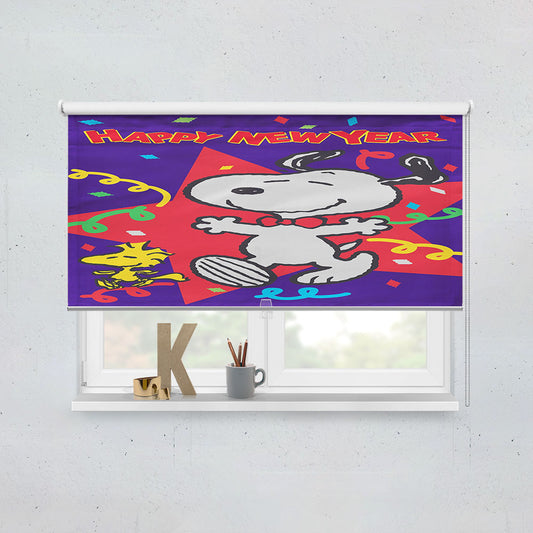 New Years Snoopy Window Roller Blinds Shades