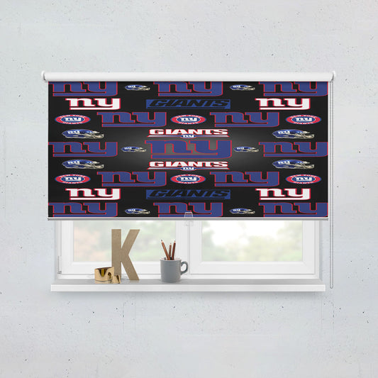 New York Giants Logo Pattern Window Roller Blinds Shades
