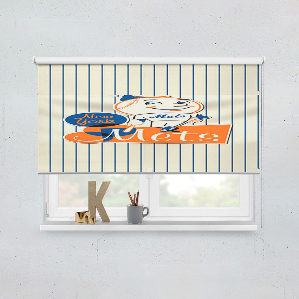 New York Mets Logo Baseball Window Roller Blinds Shades