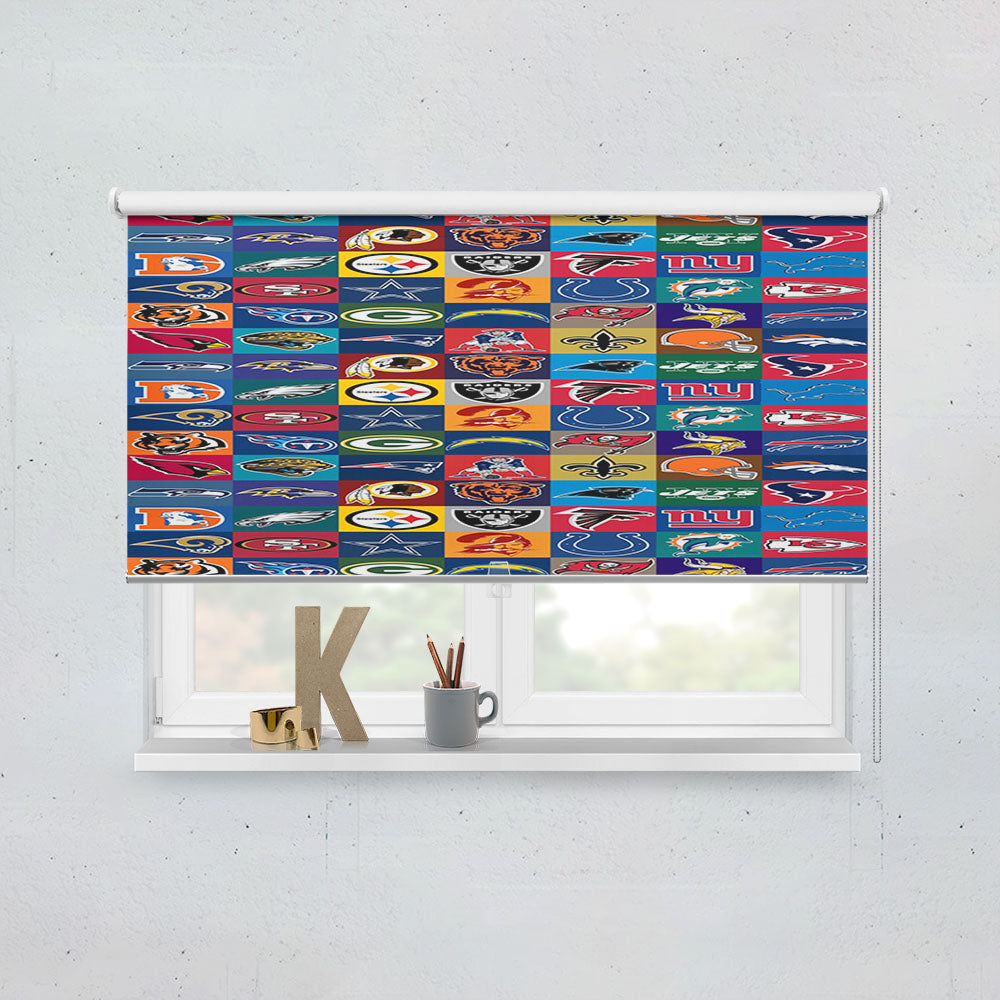 Nfl Teams Logo Collage Collection Window Roller Blinds Shades