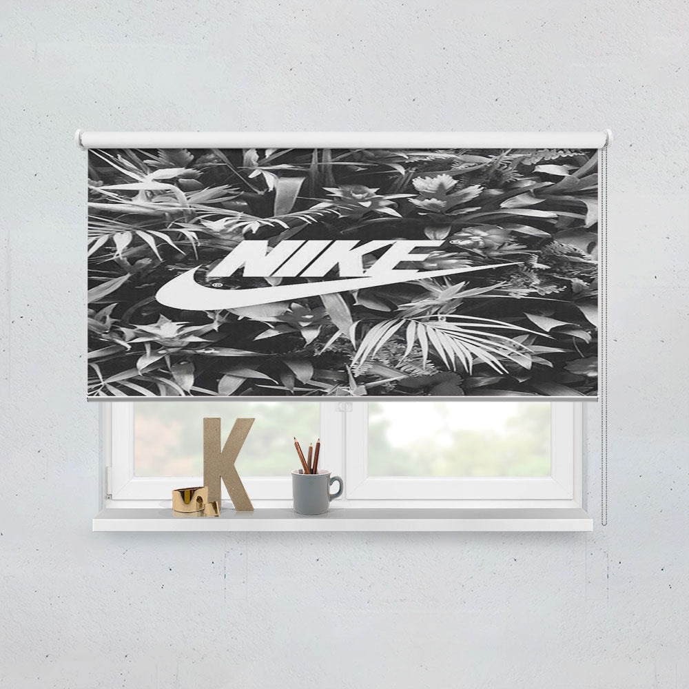 Nike Flowers Black White Window Roller Blinds Shades