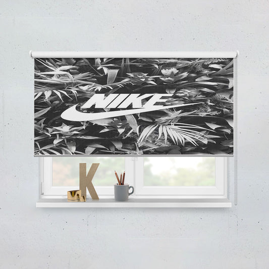 Nike Flowers Black White Window Roller Blinds Shades