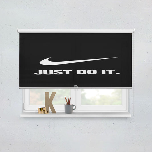 Nike Just Do It Black White Window Roller Blinds Shades