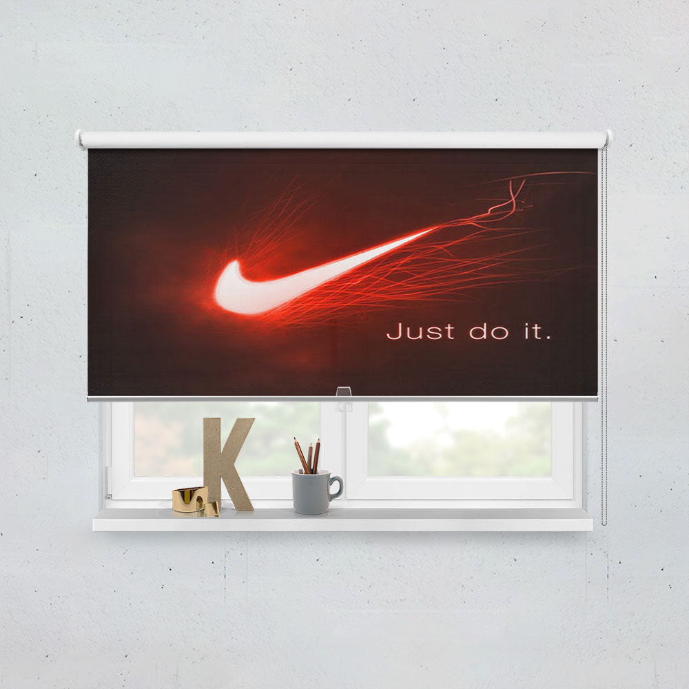 Nike Just Do It Red Aura Logo Window Roller Blinds Shades
