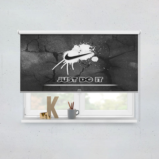 Nike Just Do It White Splat Logo Window Roller Blinds Shades