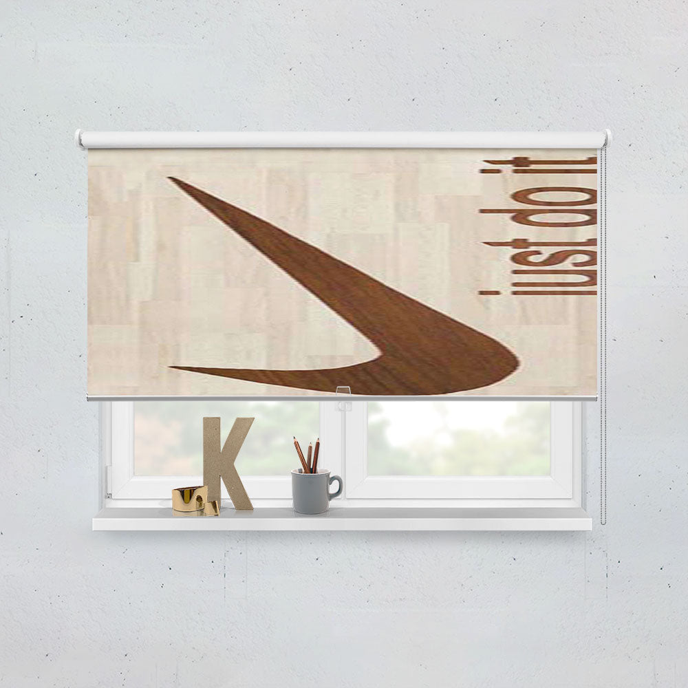 Nike Logo Wooden Window Roller Blinds Shades