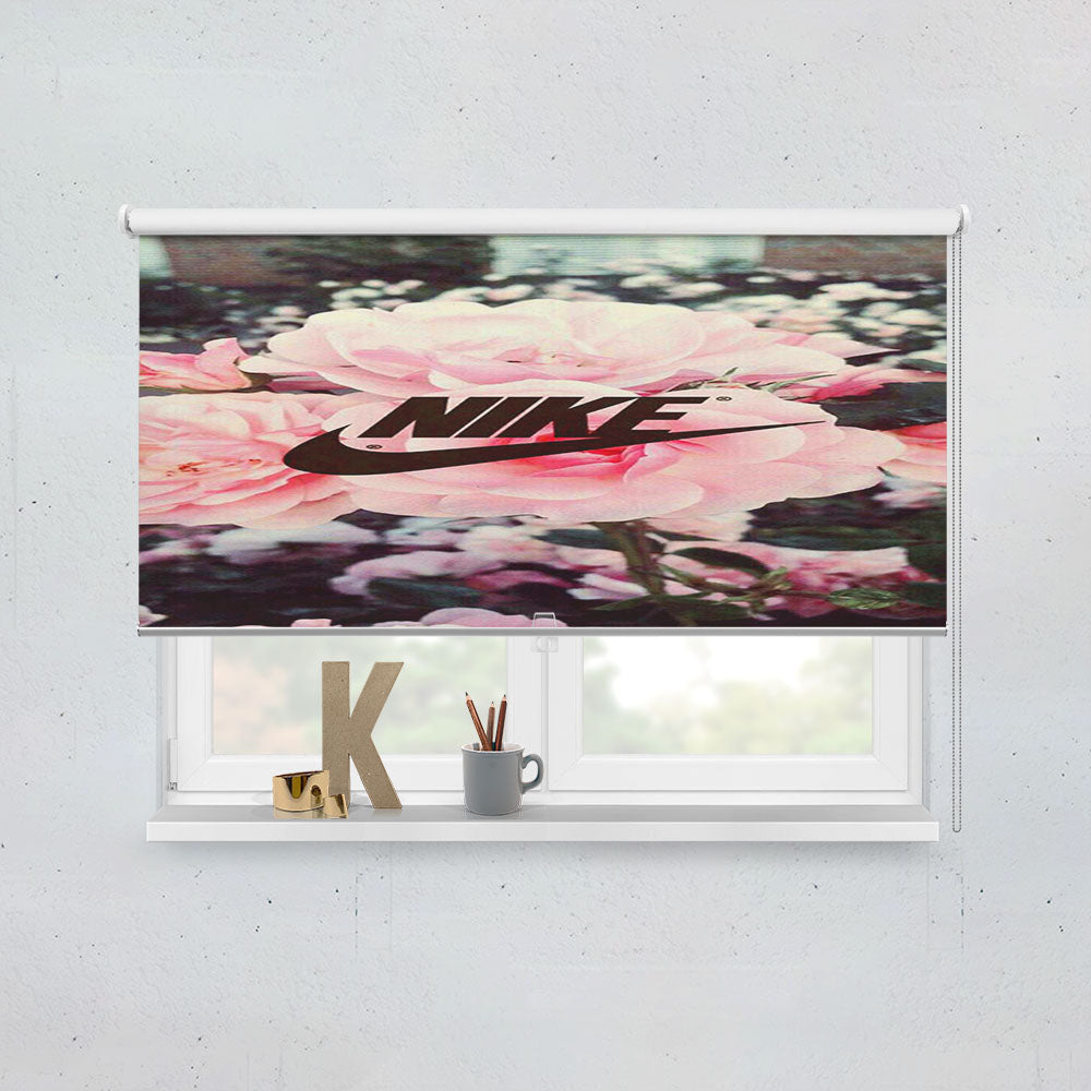 Nike Pink Rose Flower Window Roller Blinds Shades