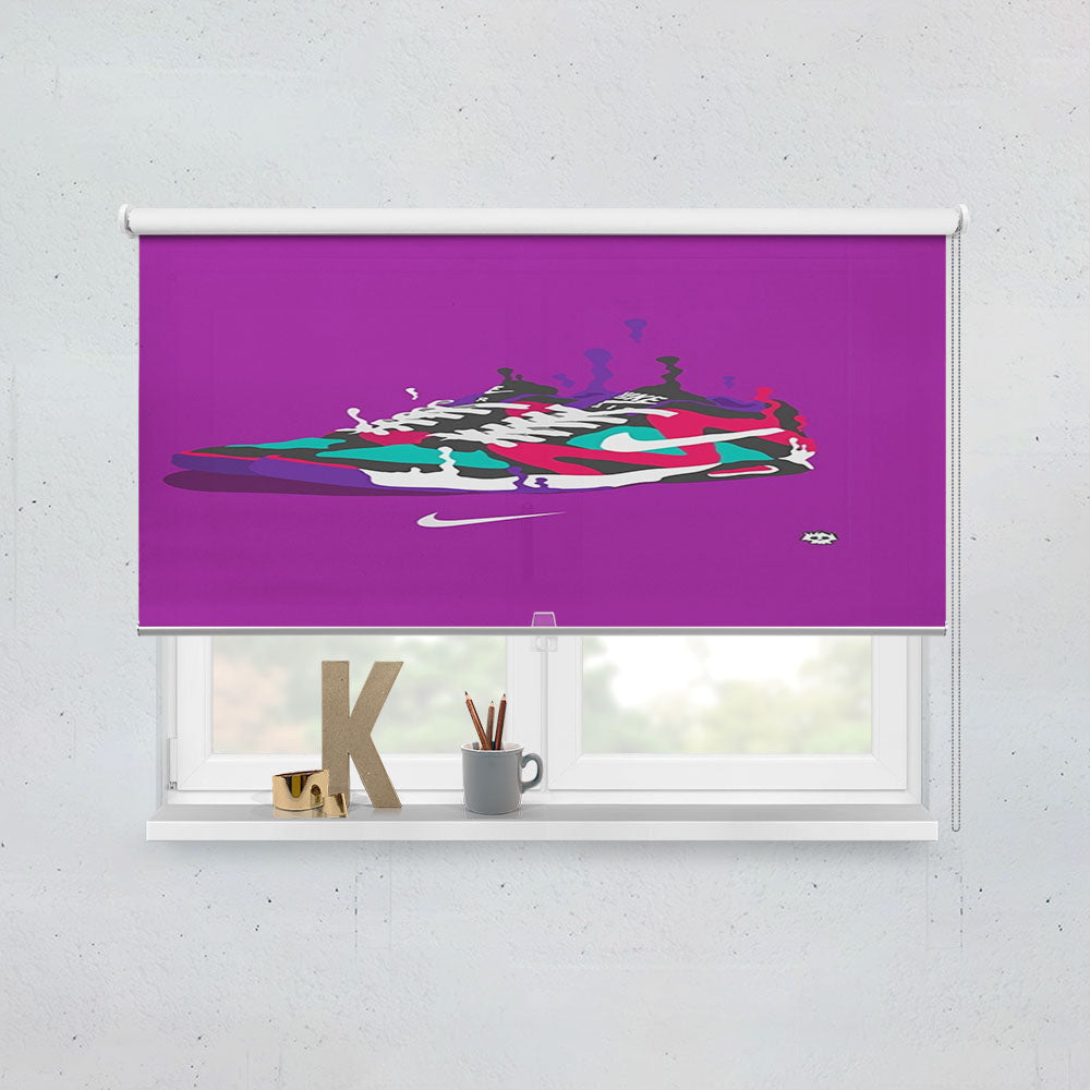 Nike Sneakers Art Sports Brand Purple Window Roller Blinds Shades