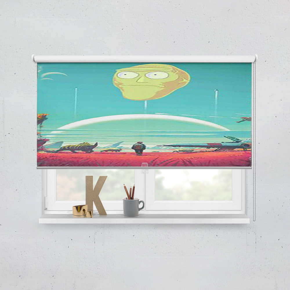 No Man'S Sky Meets Rick And Morty Window Roller Blinds Shades