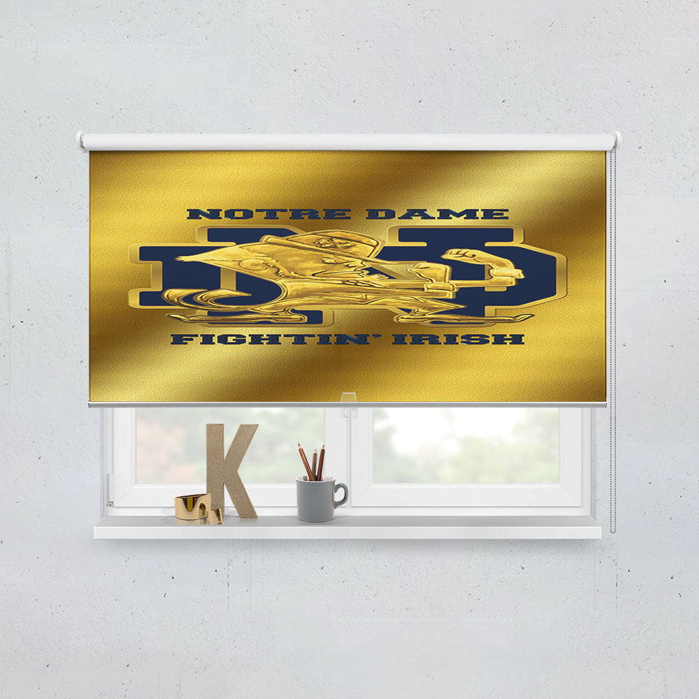 Notre Dame Fighting Irish Football Golden Flag Window Roller Blinds Shades