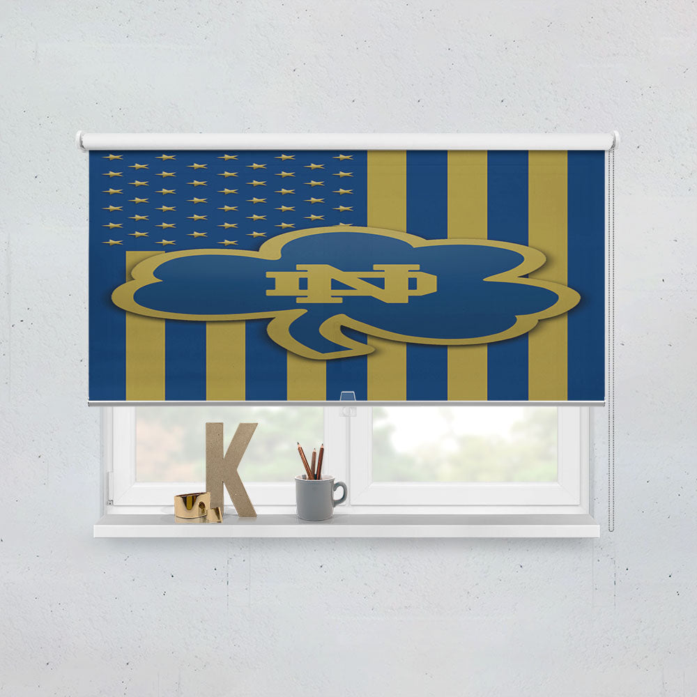 Notre Dame Fighting Irish Logo Flag Window Roller Blinds Shades