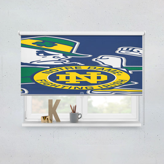 Notre Dame Fighting Irish Logo Wallpaper Window Roller Blinds Shades