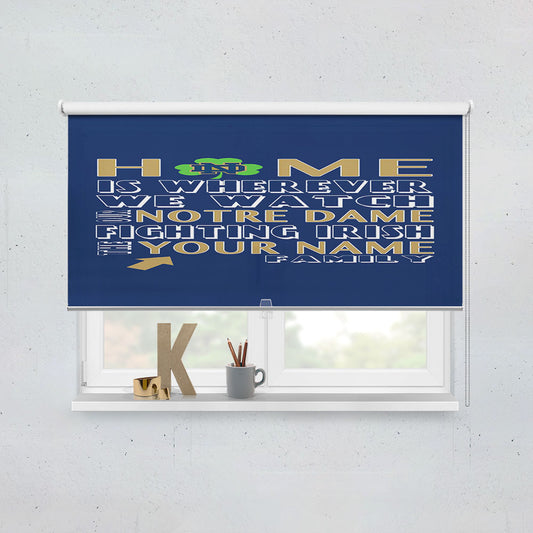 Notre Dame Fighting Irish Personalized Window Roller Blinds Shades