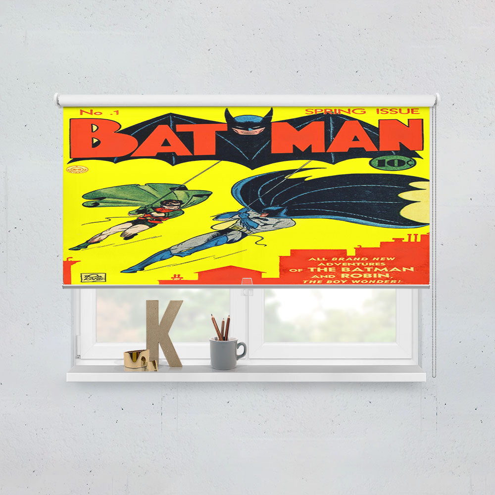 Number 1 Batman Retro Comic Window Roller Blinds Shades