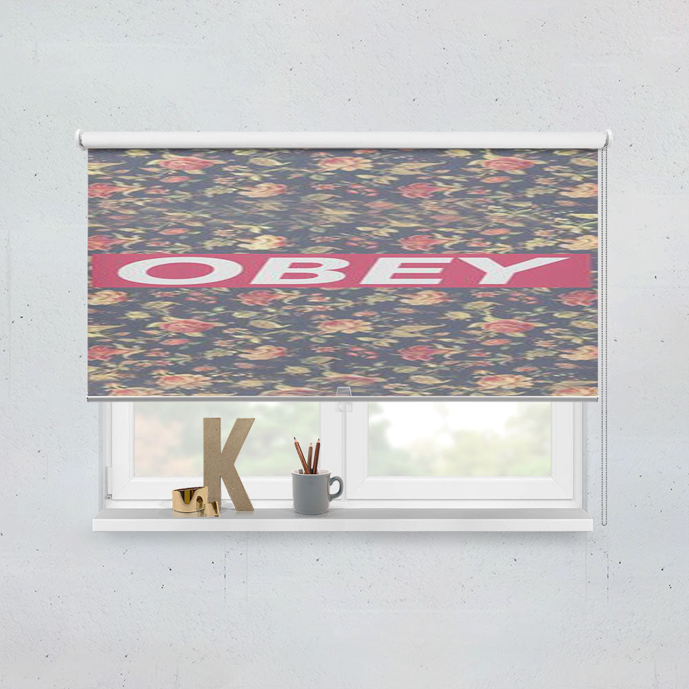 Obey Floral Window Roller Blinds Shades