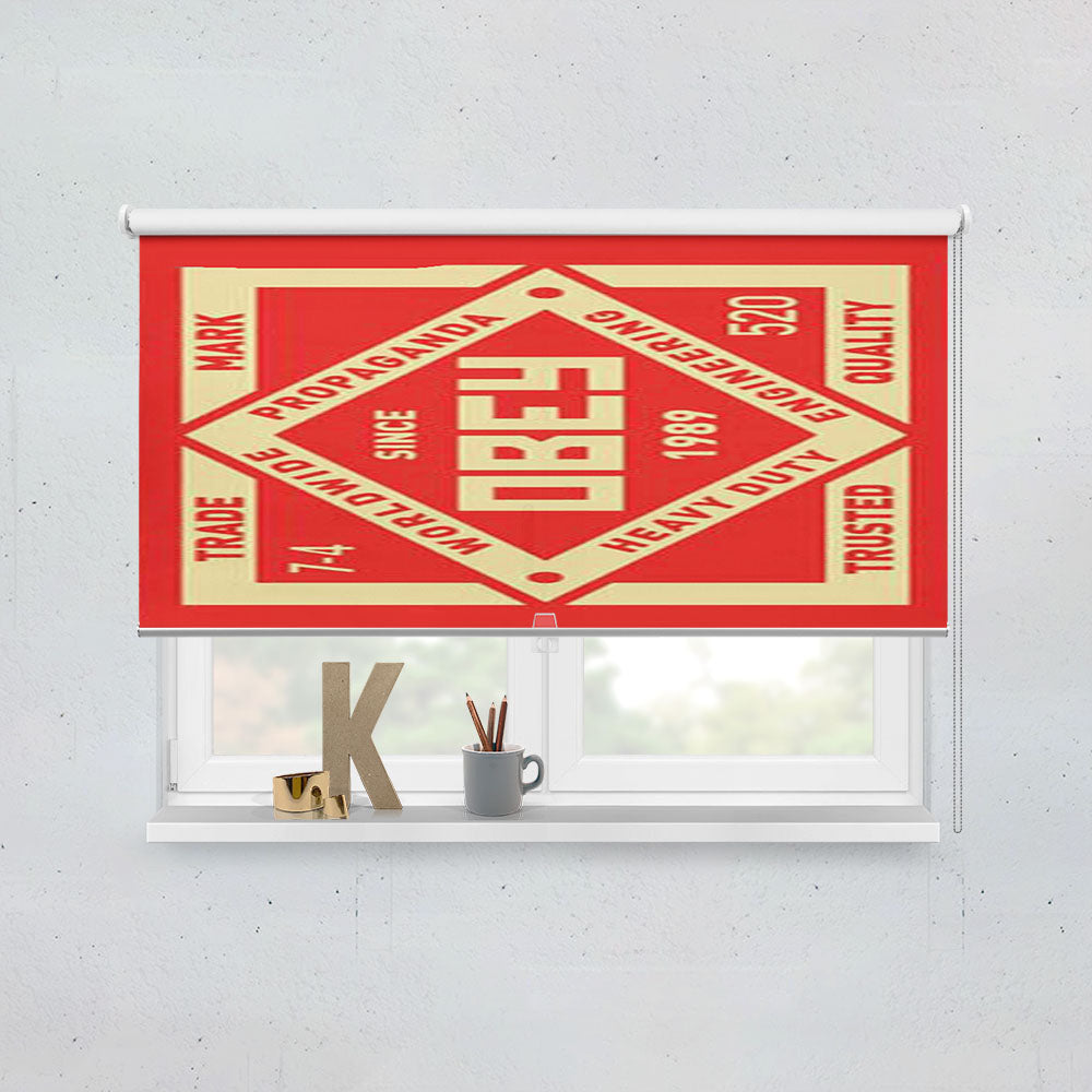 Obey Logo Window Roller Blinds Shades