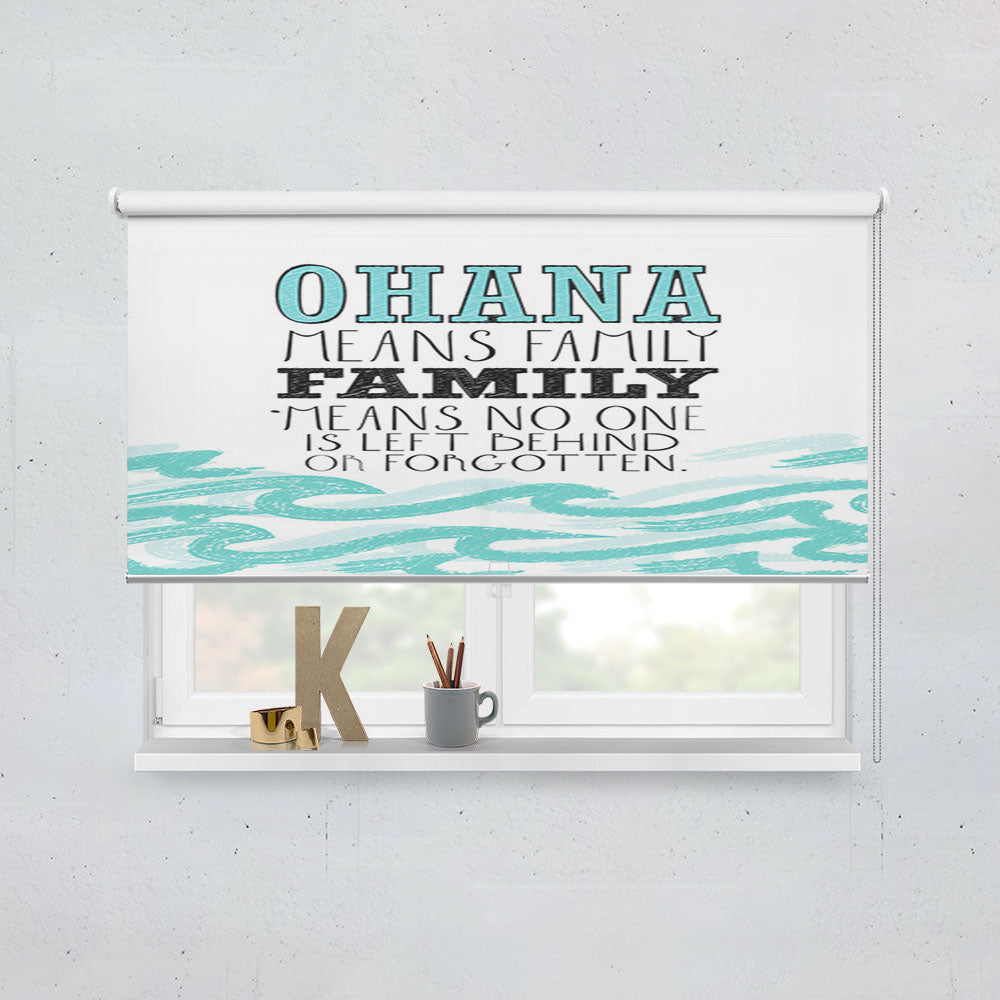 Ohana Means Family Lilo And Stitch Window Roller Blinds Shades
