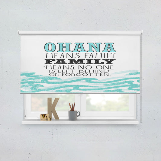 Ohana Means Family Lilo And Stitch Window Roller Blinds Shades