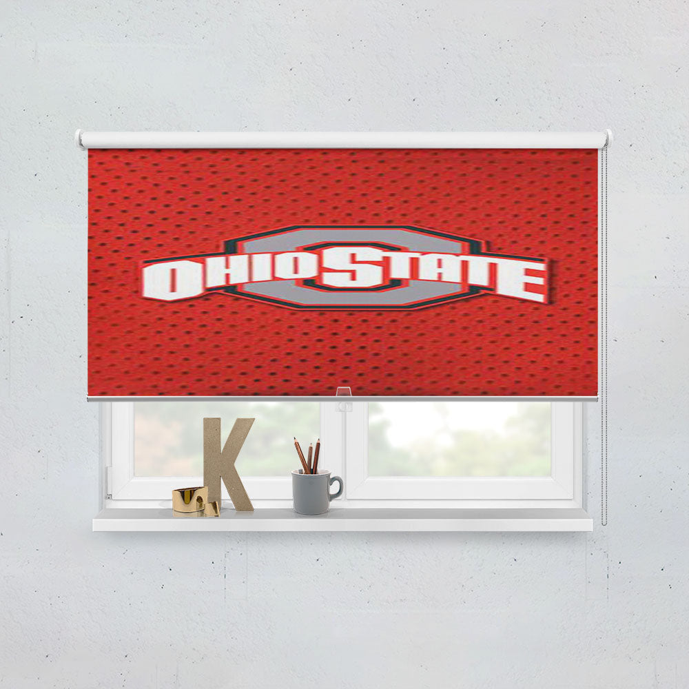 Ohio State Logo Jersey Red Window Roller Blinds Shades