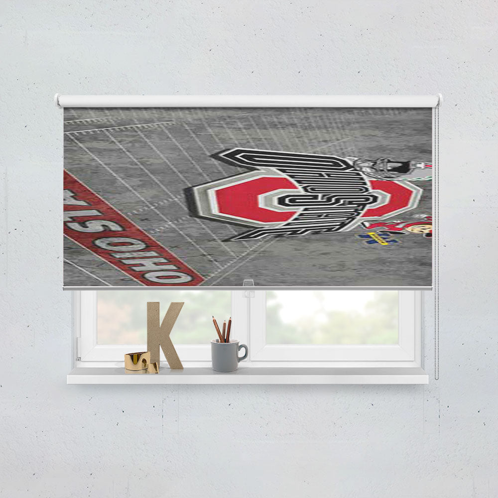 Ohio State Wallpaper Greys Window Roller Blinds Shades