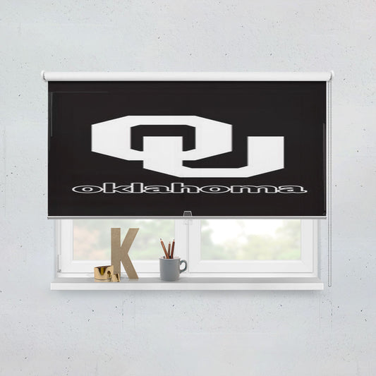 Oklahoma Sooners Black Logo Window Roller Blinds Shades