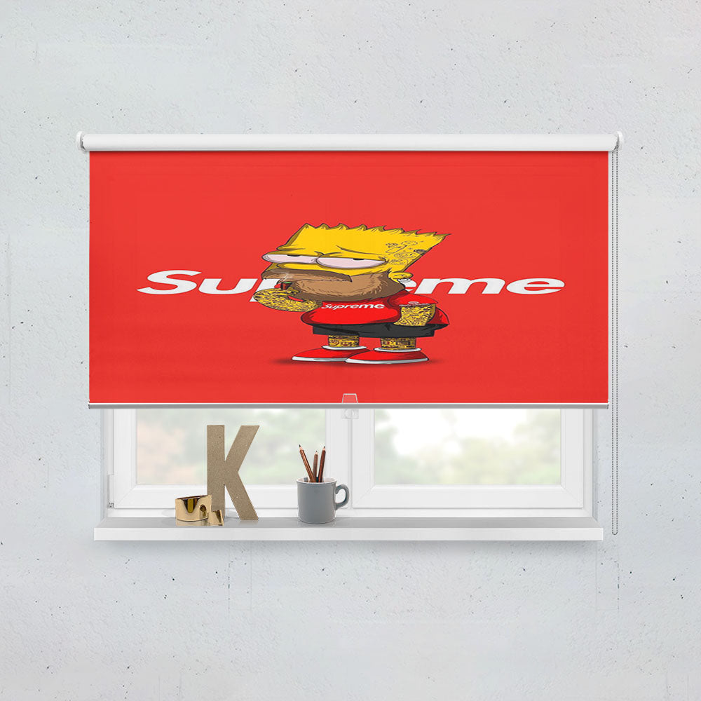 Old Drunk Hypebeast Bart Simpson Window Roller Blinds Shades