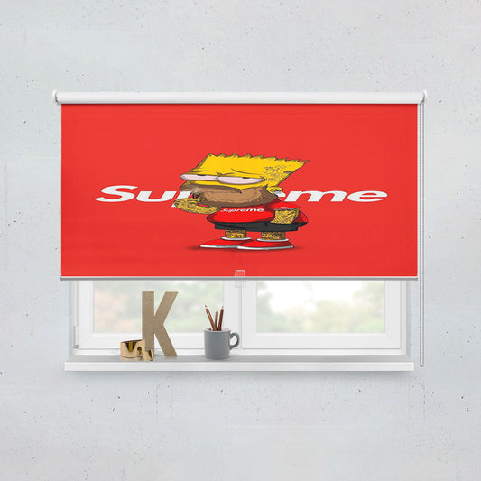 Old Drunk Hypebeast Bart Simpson Window Roller Blinds Shades