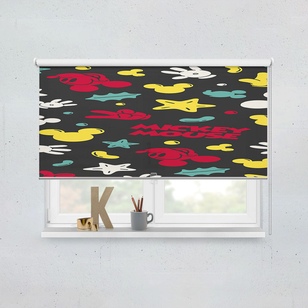 Pattern Mickey Mouse Window Roller Blinds Shades