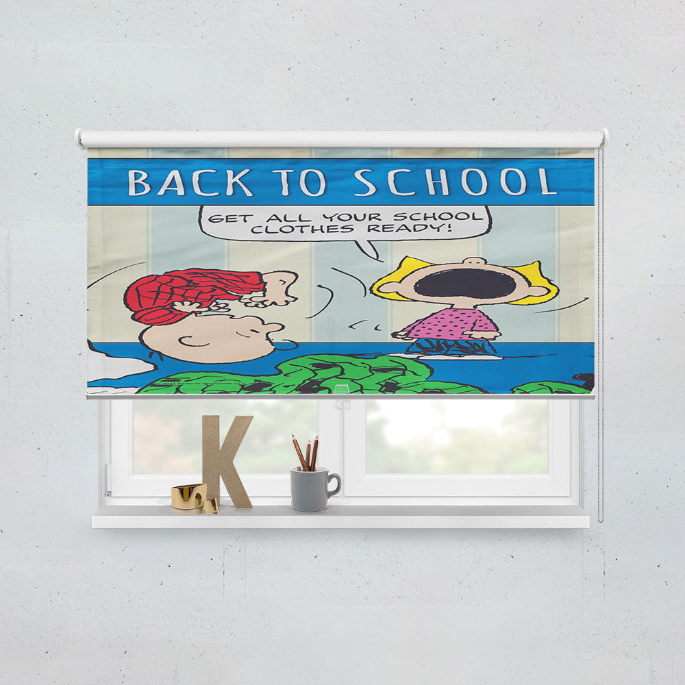 Peanuts Back To School Charlie Brown Window Roller Blinds Shades