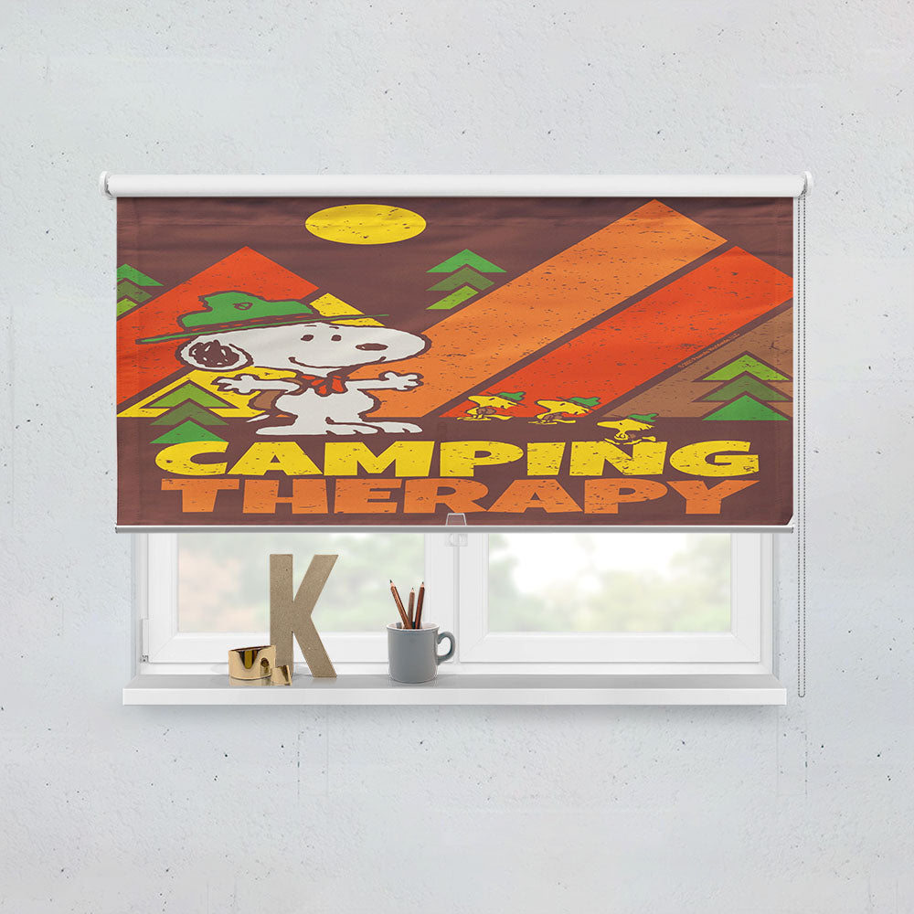 Peanuts Camping Therapy Snoopy Window Roller Blinds Shades