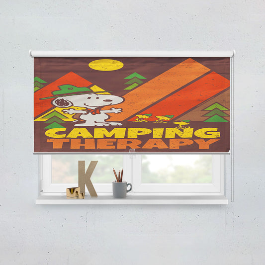 Peanuts Camping Therapy Snoopy Window Roller Blinds Shades