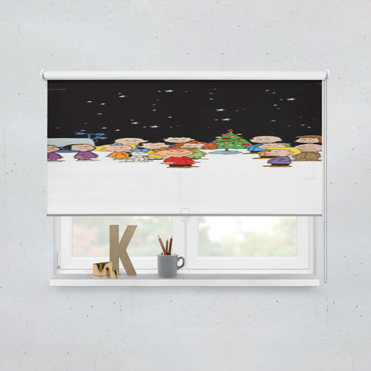Peanuts Christmas Blk Sky Window Roller Blinds Shades
