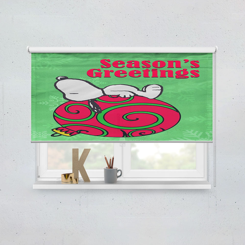 Peanuts Christmas Ornament Snoopy Window Roller Blinds Shades