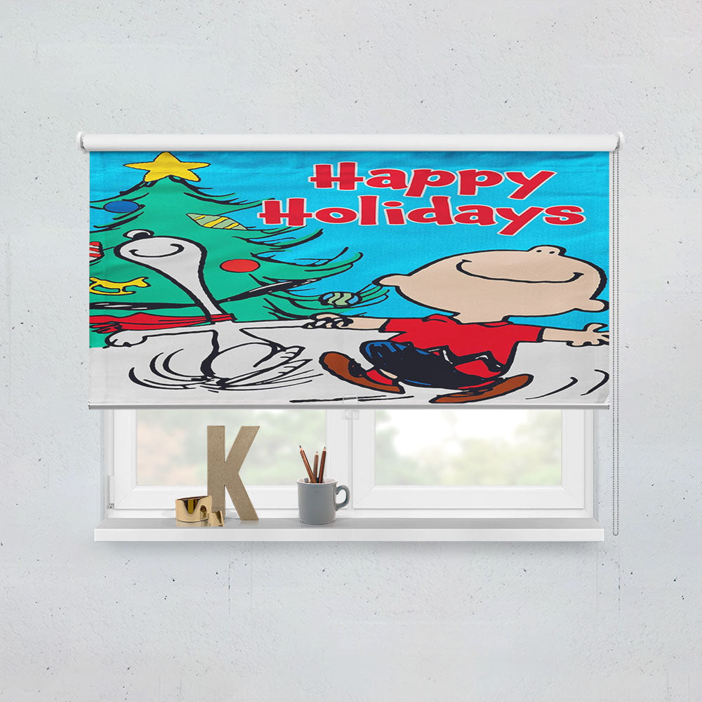 Peanuts Christmas Snoopy And Charlie Brown Window Roller Blinds Shades