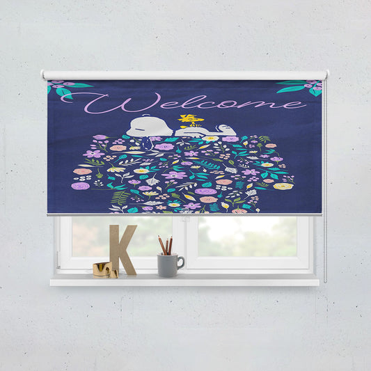 Peanuts Doghouse Of Flowers Snoopy & Woodstock Window Roller Blinds Shades