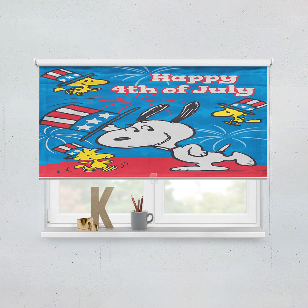 Peanuts Happy Fourth Top Hat Snoopy Window Roller Blinds Shades