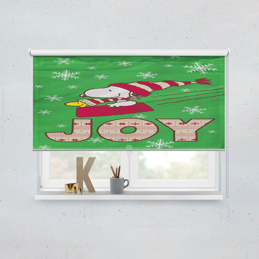 Peanuts Joy Snoopy And Woodstock Christmas Window Roller Blinds Shades