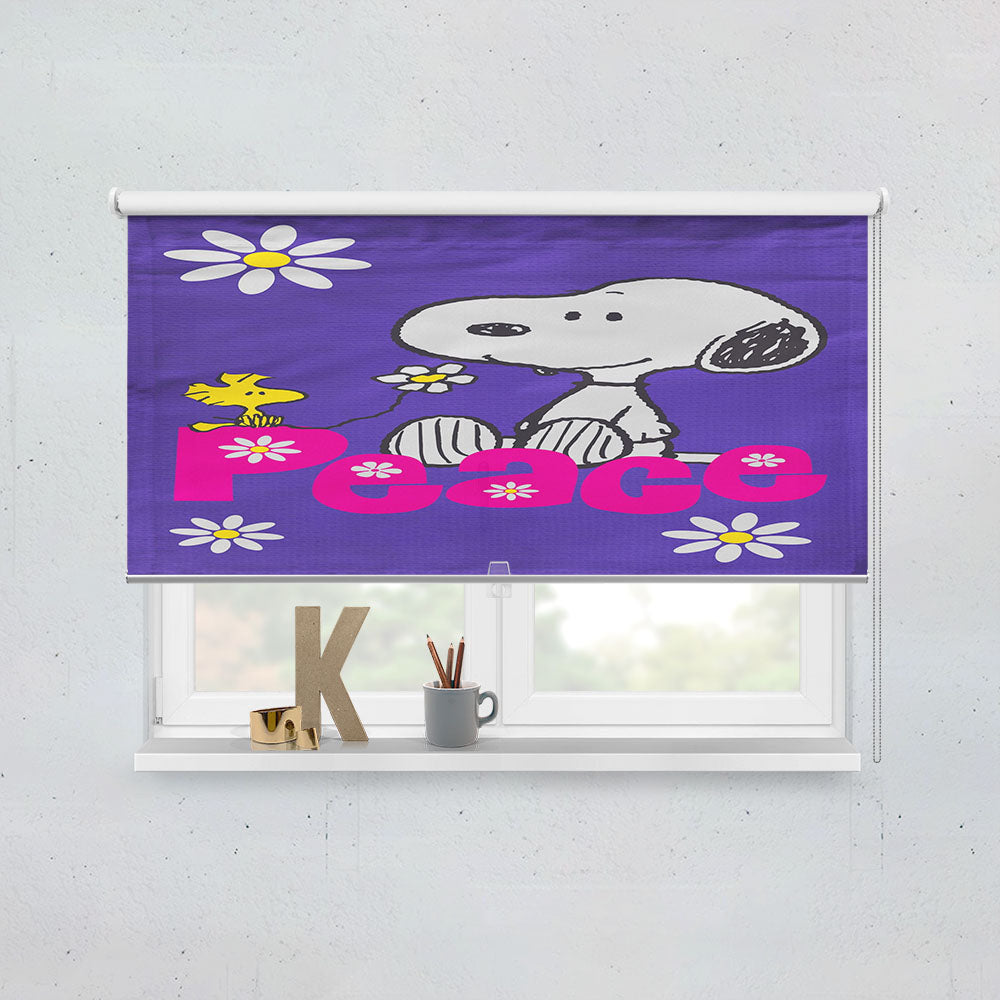 Peanuts Peace Snoopy Window Roller Blinds Shades