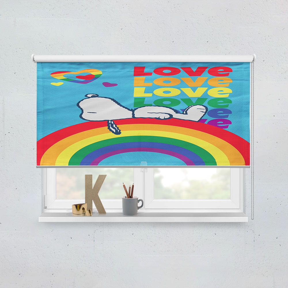 Peanuts Rainbow Pride Snoopy Window Roller Blinds Shades
