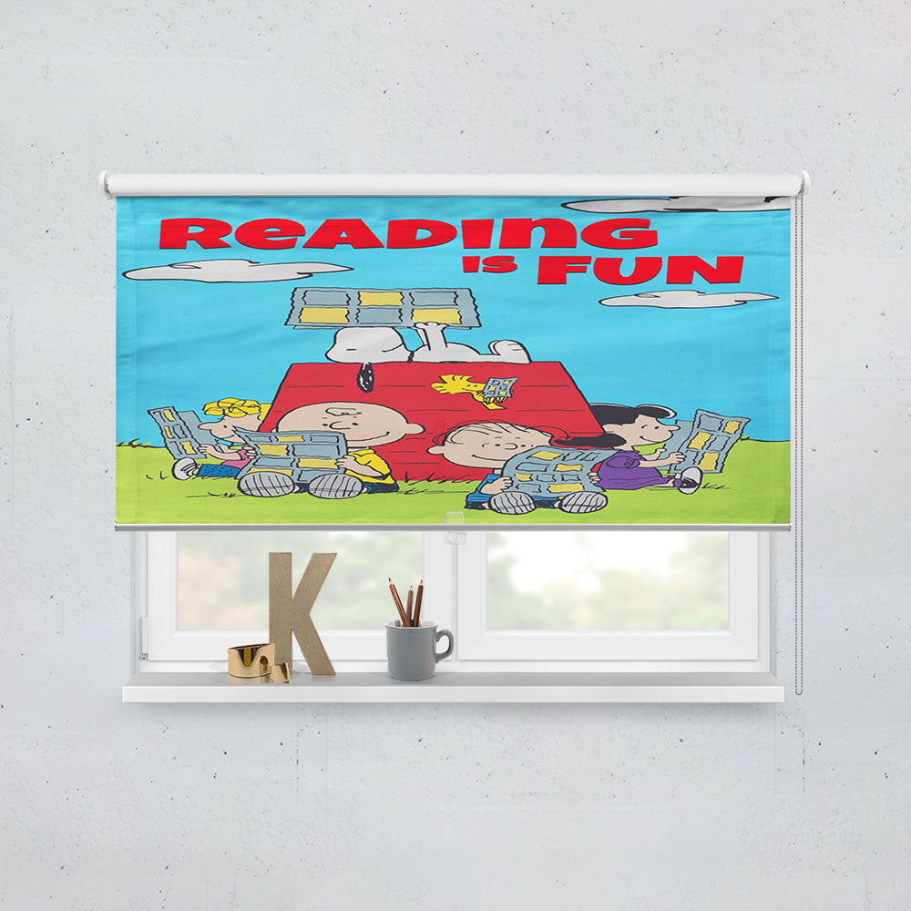 Peanuts Reading Is Fun Window Roller Blinds Shades