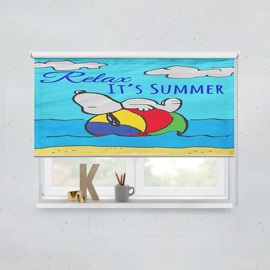 Peanuts Relax It'S Summer Snoopy Window Roller Blinds Shades